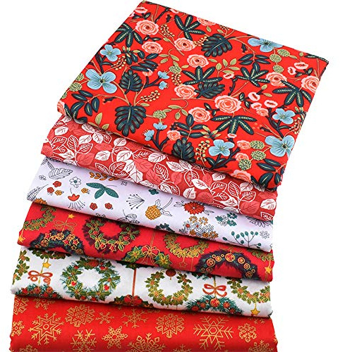 Japanischer Sakura Kirschblütenstoff mit Blumenmuster, Fat Quarter, vorgeschnittener Quiltstoff, 46 x 56 cm (asiatischer Vintage-Stil, Retro)