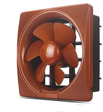 XGHW Exhaust fan Ventilator for Kitchen/Toilet/Bathroom/Industrial/window Extractor Fan White/Gold,Plastic ventilating fan energy-saving silent,10inch (Color : Gold)