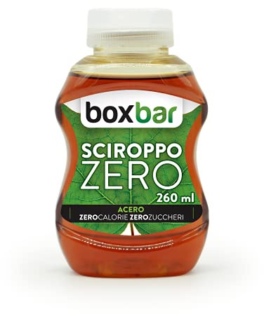 BOXBAR - Sciroppo zero calorie, ideale per la tua colazione, i tuoi snack salutari e dietetici come gelati, granite, yogurt, muffin, pancake o crèpes (1 flacone, Sciroppo d'acero)