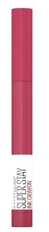Maybelline Lipstick, Superstay Matte Ink Crayon Longlasting Pink Lipstick with Precision Applicator, Intense Matte Shade, Upto 8 Hour Wear, Shade: 80 Run The World, 22.0 ml