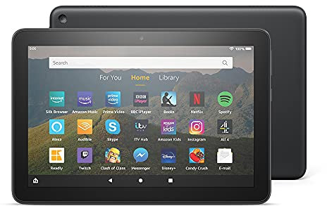 Amazon Fire HD 8 Tablet, 8 HD display, 64 GB, Black - with Ads, designed for portable entertainment (2020 release)