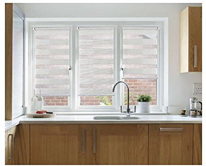 Rollo ohne Bohren für Nacht & Tag, Leinen, 45 x 180 cm