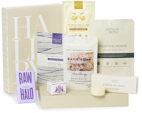 Hallby - Luxury Pamper Box Set, Relaxation Gifts for Women, Pamper Hamper, Birthday Box, Self Care for Her, Friend Gift