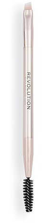 Revolution, Brocha para Cejas Define & Fill Create (R1), Brocha Doble con Spool y Pincel Angulado, Vegana y Libre de Crueldad Animal