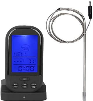 EXENXA Termometro per Carne, Lettura istantanea, termometro LCD Digitale, termometro da Cucina per bistecche Wireless, con Doppie sonde in Acciaio Inossidabile per Cucinare, Grigliare Barbecue, Forno