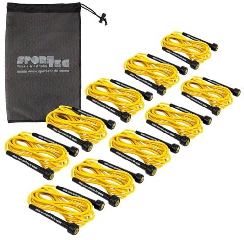 Springseil Speed Rope-Set, verstellbar, 300 cm, 10 Stück, inkl. Aufbewahrungsbeutel