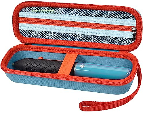PAIYULE EVA-Tasche Für Bosch Gluey Akku-Heißklebestift | Hart-EVA mit Fixierband und Netzfach für AA-Akkus, USB-Lader, Kabel und Mini-Klebestifte ordentlich; nur Tasche,Blau.