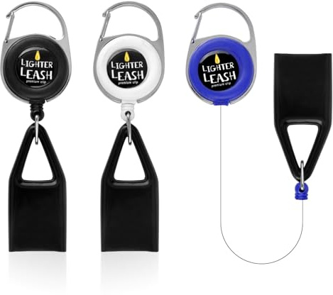 TNSLAND 3 Stück Feuerzeug Schlüsselanhänger, Lustig Feuerzeug Anhänger | Feuerzeug Halterung mit Schnur, Einziehbare Lighter Leash Feuerzeug Halter Feuerzeuge Clips
