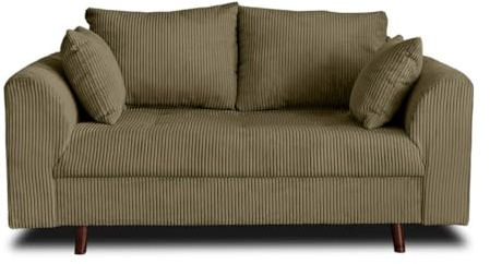 Lisa Design Rune – 2-Sitzer Sofa – aus Cord Grün