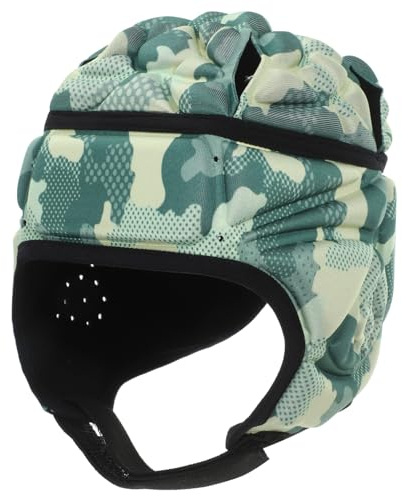 Happyyami Rugby Helm Verstellbar Torwarthelm Stoßfest Kinder Outdoor Sport Kopfbedeckung Für Fußball Atmungsaktiv 8-14 Eva Schaum