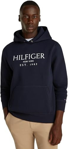Tommy Hilfiger Herren Hoodie mit Bauchtasche, Blau (Desert Sky), XS