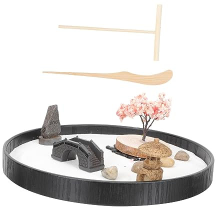 UPKOCH 12 cm Durchmesser Zen-sandkasten Für Den Schreibtisch Zen-Garten Für Meditation Sandkasten Für Zuhause Dekoration Für Hochzeiten