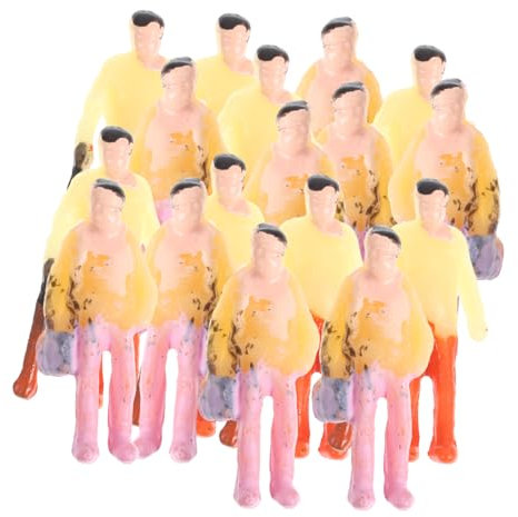 BELLIFFY 200piezas Figuras De Miniatura Pintadas Multicolor para Modelismo Escala Decoración De Paisajes y Maquetas Variadas