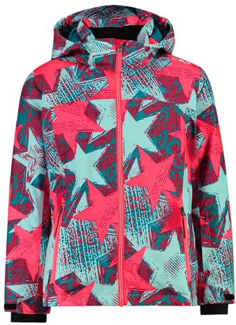 CMP Mädchen Skijacke 39W2085, Wasser/Gloss/Teal, 12 Jahre