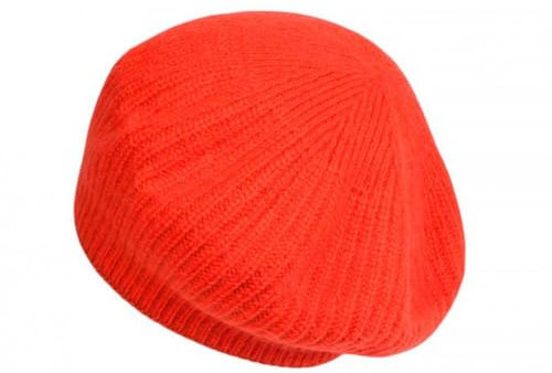 Nyls Création Angora Baskenmütze, orange, aus Wolle, weich und modisch, Angela – Damen, Orange, Einheitsgröße
