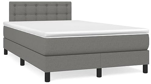 qohoio Boxspringbett mit Matratze Betten Mit Matratze Schlafzimmer Bett Boxspringbett Mit Matratze Dunkelgrau 120x190 cm Stoff / 3269752