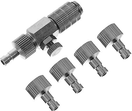 Hohopeti Airbrush Fitting Airbrush Adapter Set 5 Male Connectors Adjustable Pressure Quick Release Connector for Air Compressor Suitable for Model Painting