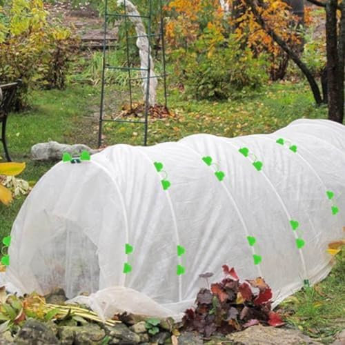 Cerchi per serra per aiuole rialzate, telaio rimovibile in fibra di vetro, telaio per tunnel da giardino per aiuole rialzate, piante fai da te (100 pezzi)