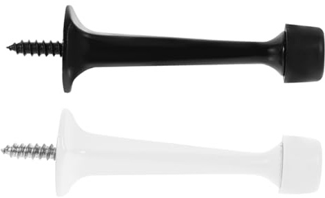 Housoutil 2pezzi Fermaporta da Pavimento e Parete Resistente Protettore AntiGraffio per Porta con Cuscinetto in Gomma Fermaporta Pratico per Tutti i Pavimenti da Bianco e Nero