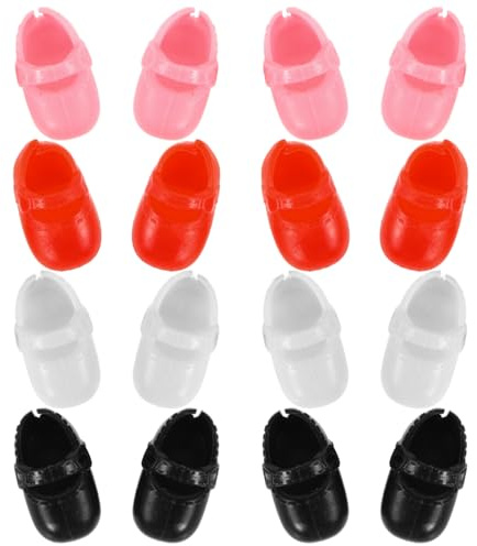 BESPORTBLE 8paare Mini Schuhe Für Puppen Flach Winzige Puppenschuhe Miniatur-schuhspielzeug Kostümzubehör Für Kleine Puppen