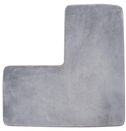 Alfombra de baño en forma de L – Alfombra antideslizante para pasillo, suelo suave y absorbente, alfombra de baño suave de secado rápido | Alfombra de baño para el hogar, puerta, lavabo, piso, inodoro