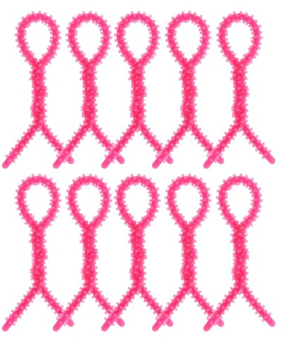 Toyvian Varillas para Rizar el Cabello en Espiral 10 Piezas, Silicona Rosa Fucsia Pequeña 0,6 Cm, Rizadores sin Calor para Cabello Corto, Herramienta Profesional para Permanente y Peinado