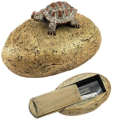 Lunhoo Fake Rock Hidden Storage Key Hider, Waterproof Key Hidden Outside, Decorative Faux Stone Key Holder for Garden or Yard
