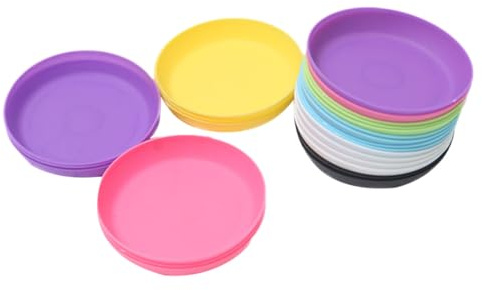 JHKNNK Sottovaso Rotondo in Plastica per Vasi per Piante Succulente, 20 Pezzi, Resistente e Protettivo per Balcone e Interno Colore Casuale