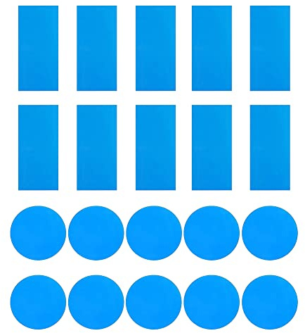 Kit di Riparazione per Piscine da 20 Toppe, Kit di Riparazione Gonfiabile, Toppe in PVC Resistenti all'Usura per Sott'Acqua, casa Gonfiabile, Piscina, Tela, tettoia, galleggianti per Piscina