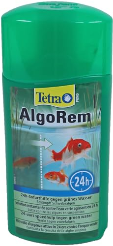 Tetra Pond AlgoRem 500 ml, Agisce Rapidamente e in Modo Mirato Contro Il Fenomeno dell’Acqua Verde (Alghe Sospese)