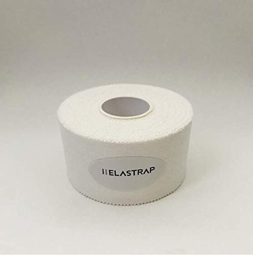 Rollo de Vendaje, cinta adhesiva no elástica para contenciones rígidas Strappal – quinesioterapia médica, farmacia – uso en medicina deportiva – 4 cm x 14 m – blanco/piel, blanco, 4cm x 14m