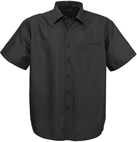 Lavecchia Übergrößen Hemd Herren Kurzarm Kurzarmhemd Freizeit Hka-14 (Schwarz, 6XL)