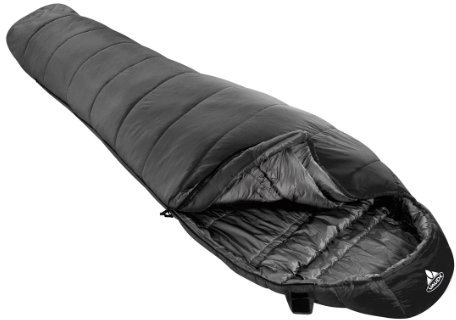 VAUDE Kunstfaser Schlafsack Sioux 800, black, left, 10352