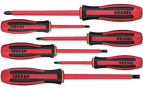 VESSEL Megador Isolierte Schraubendreher (VDE-zertifiziert) [9606PS] 6-teiliges Set (Japan Import)