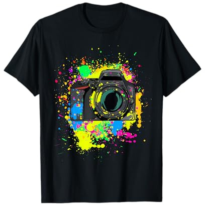 bunte Kamera mit Farbe Geschenk für Kamera & Fotografen T-Shirt