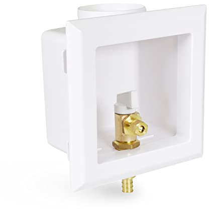 Highcraft Icemaker Outlet Box Universal Utitliy Outlet Valve Box for Ice Makers, Gas Valves, Air Admittance Valves and Washing Machine, 1/2 PEX Expansion Connection
