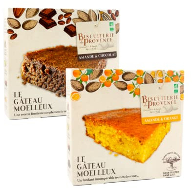Biscuiterie de Provence | Torta Mandorle Arance BIO | Torta Mandorle Cioccolato Senza Glutine Senza Conservanti - 465 Gr | Torte al Cioccolato