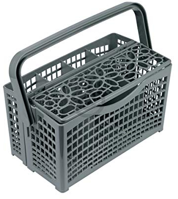 VIOKS Cesto portaposate per lavastoviglie, universale, divisibile, 134 x 138 x 260 mm, ricambio per lavastoviglie, lavastoviglie come Bauknecht, Bosch, Whirlpool