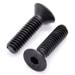 Glvaner M6-1,0 x 20 mm Linsenkopfschrauben Maschinenschrauben mit Innensechskant, 10,9 Grad Stahllegierung, schwarzes Oxid-Finish, DIN7991, Voll-Grobgewinde, Innensechskant-Antrieb, 30 Stück