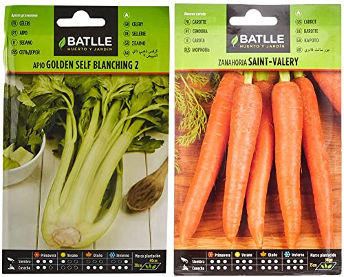 Semillas Batlle Apio GOLDEN SELF BLANCHING 2 & Zanahoria SAINT VALERY