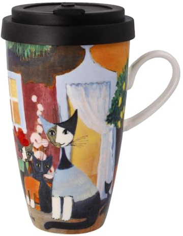 Künstlertasse mit Deckel Una bellissima giornata - Rosina Wachtmeister