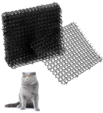 QWORK® 10 Pezzi Rete Anti Gatto - 34 x 41 cm - Rete Spinata per Respingere gli Animali