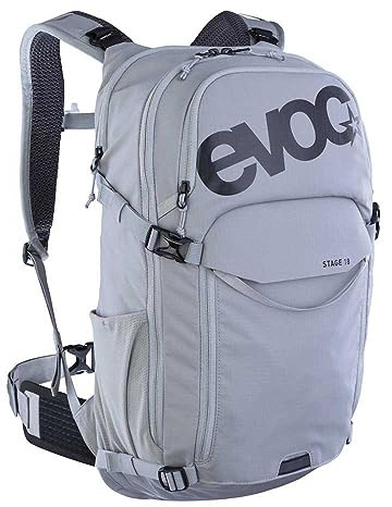EVOC STAGE 18, Backpack (verstellbare Schultergurte durch BRACE LINK, AIR FLOW CONTACT SYSTEM, inkl. Trinkblasenfach, Werkzeugfach und Komprimierungsgurte, One Size)