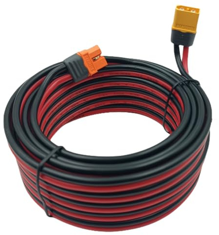 YIMIKEDAYA XT60I auf XT60 Stecker XT60I Verlängerungskabel 12AWG XT60 Verlängerung Solar Kabel Kompatibel für EcoFlow Powerstation (6M)