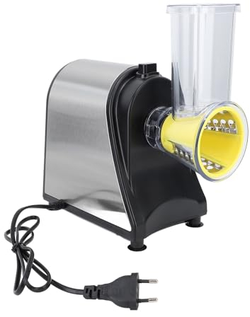1000 W Elektrische Käsereibe, Edelstahl, 5 Klingen, Elektrischer Salatbereiter, Käseschredder, Küchen-Obstschneider für Zuhause