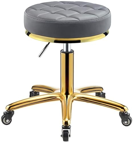 Rollhocker mit Rollen, Hocker auf Rollen, Friseurhocker, spezieller Rollhocker für Salons, Friseursalons, Friseure, Maniküre, Haarschneiden, drehbarer Rollhocker (Farbe: B)