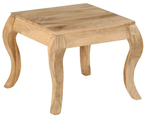ZEYUAN Beistelltisch, Tabletttisch, Blumenhocker, Nachttisch, Couchtisch, Wohnzimmer, Nightstand, 45 x 45 x 40 cm Mangoholz Massiv