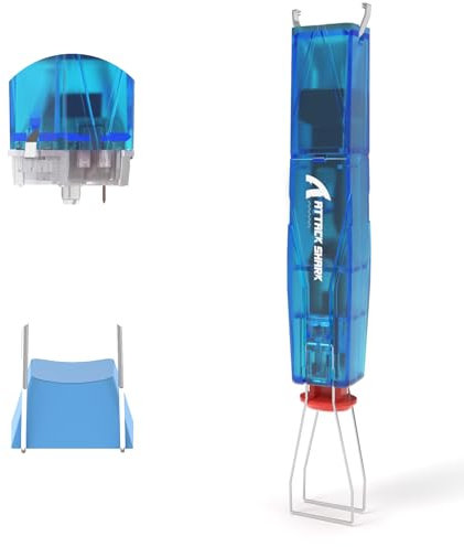 ATTACK SHARK KS01 2-in-1 Keycap Puller and Switch Puller for Mechanical Gaming Keyboards, Adjustable 304 Stainless Steel Keycap Remover, Effortless Switch Remover for Office Home- Blue Translucent