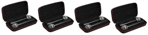 UPKOCH 4stücke Cordless Microphone Case Tragetasche Für Mikrofone Schützende Aufbewahrung Mit Reißverschluss Geeignet Für Zwei Mikrofone Kompakt Und Leicht Mit Netzfach Für Zubehör