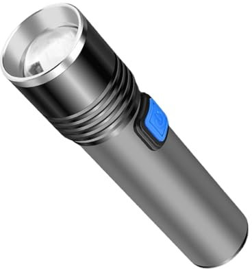 Kixolazr Lampe de poche à lumière noire, lampe de poche UV à lumière noire | Lampe de poche lumineuse 365 nm,Détecteur rechargeable USB, lampe de poche à zoom télescopique pour urine de chien/chat,